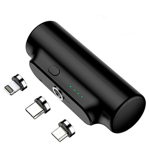 Внешний аккумулятор PB-35 3000 мАч магнитные разъемы LightningMicroUSBType-C черный 319400₽