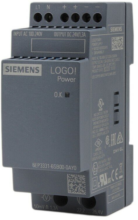 Siemens 6EP3331-6SB00-0AY0 In: 110-240V AC, Out: 24V DC/1,3A - фотография № 7