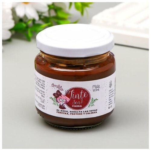 Краска-лак для дерева 3 в 1 AMELIE красное дерево, 120 мл