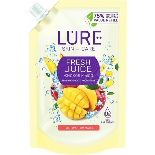 жидкое мыло lure fresh juice с экстрактом манго Жидкое мыло LURE Fresh Juice с экстрактом манго, 380мл