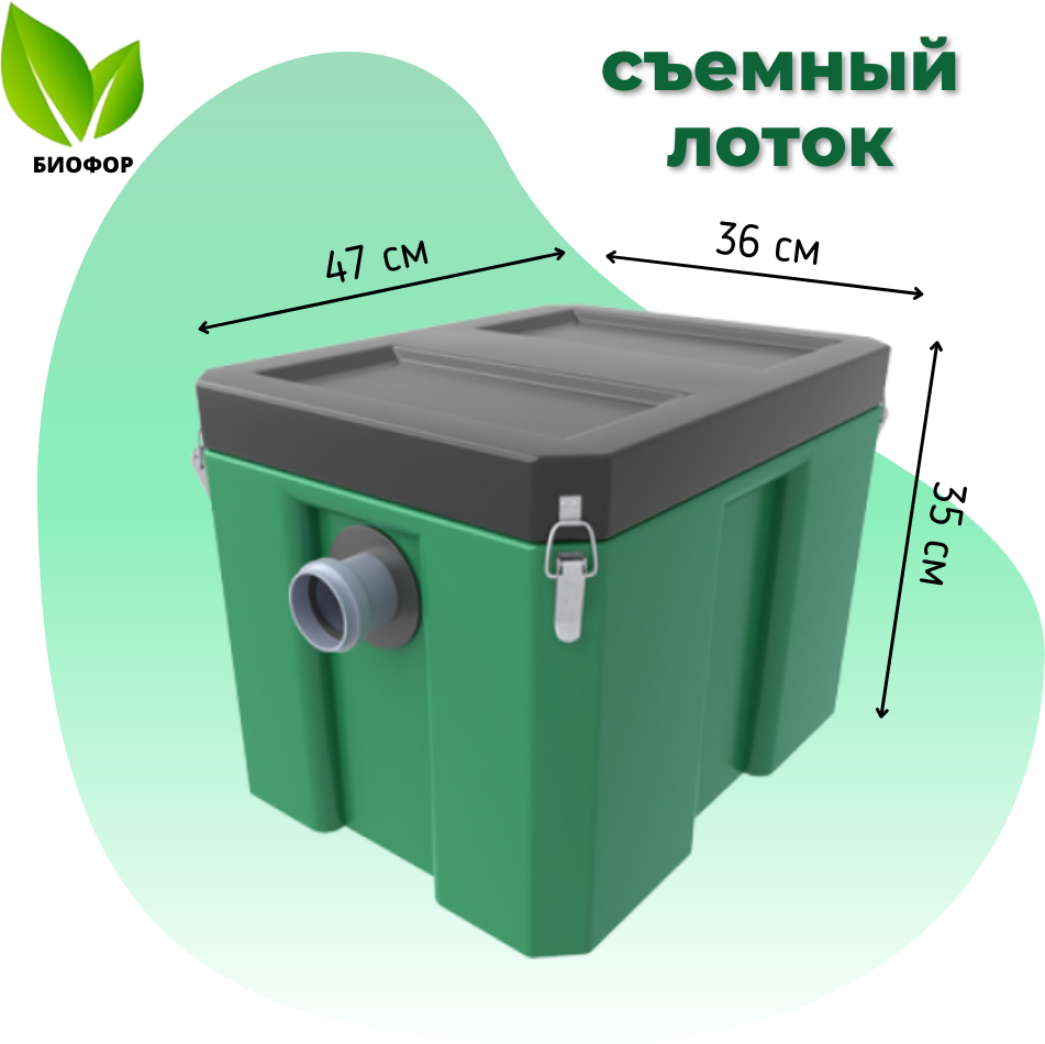 Жироуловитель Биофор Профи 0,5-25 под мойку. Съёмная камера.