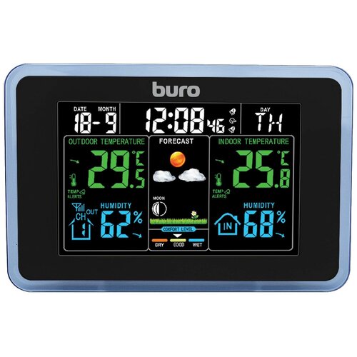 Погодная станция Buro BU-WSH168-COLOR черный 285300₽