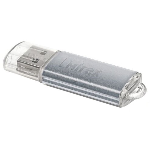 флешка platinum card 32 гб серебристая Флешка Mirex UNIT SILVER, 32 Гб, USB2.0, чт до 25 Мб/с, зап до 15 Мб/с, серебристая