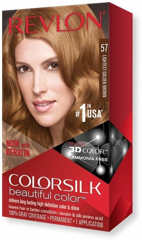 Revlon Colorsilk Краска для волос 57 Очень светлый золотой коричневый 130мл