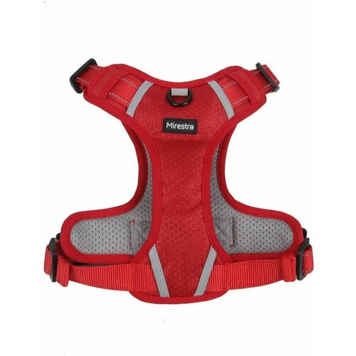 Шлейка для собак Mirestra прогулочная размер M, красный