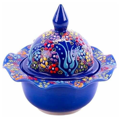 Сахарница с крышкой. Керамика. Размер: 15х15х15 см.
