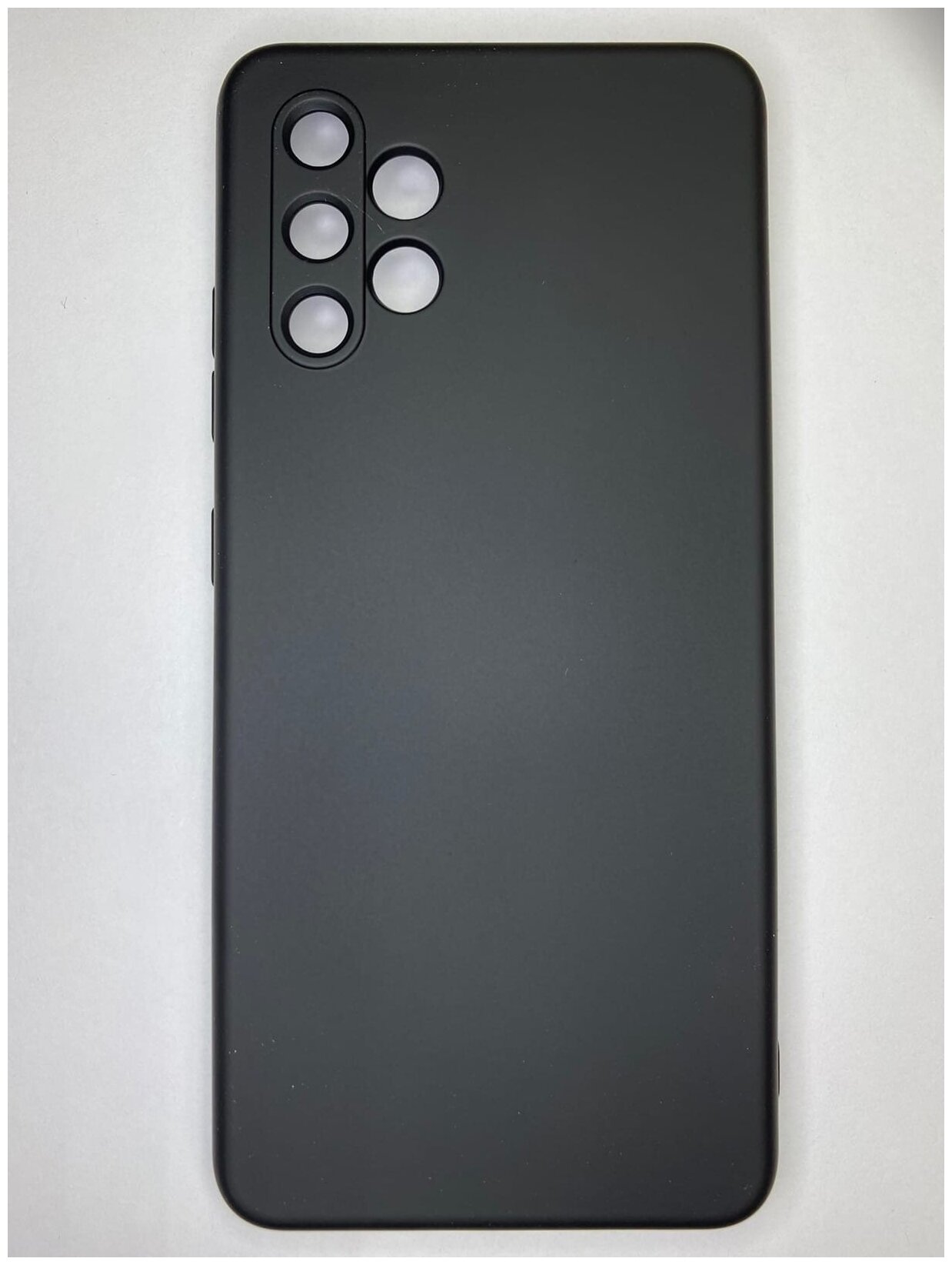 Матовый силиконовый чехол на Samsung Galaxy A32, черный