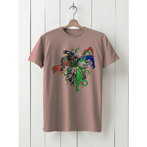 фото Футболка твоя футболка!, хлопок, принт сюжетный, размер xxl, розовый