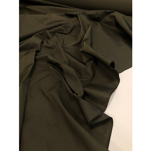 Ткань курточная ветрозащитная , цвет темный хаки, цена 1.5 метра погонных.