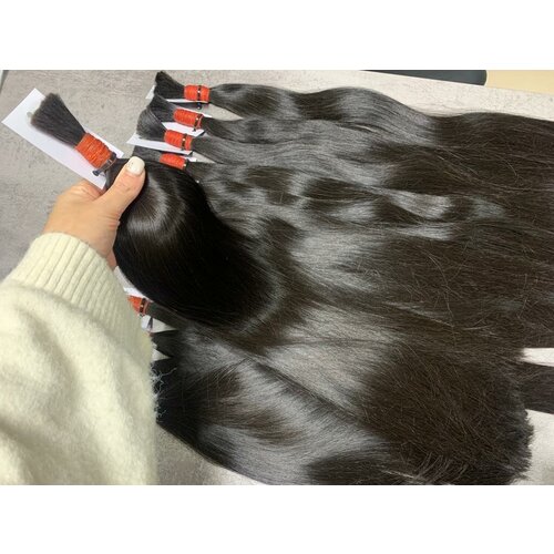 Волосы для наращивания PREMIUM №1b. 100 гр. 60 см