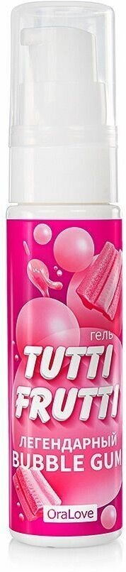 Интимный гель на водной основе Tutti-Frutti Bubble Gum - 30 гр.