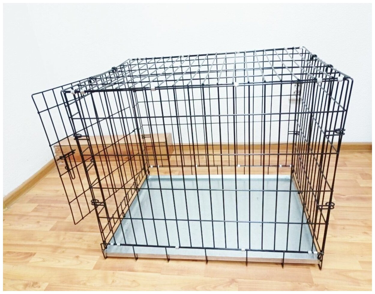Клетка для собак №3 (однодверная) Favdog, 77*62*59 см, черная - фотография № 1