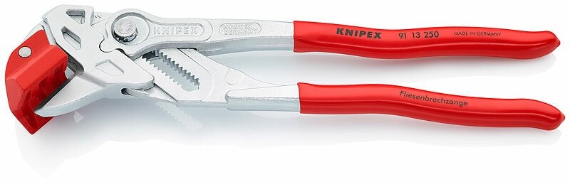 Клещи для разлома плитки / керамогранита, 250 мм, хром, обливные ручки Knipex KN-9113250