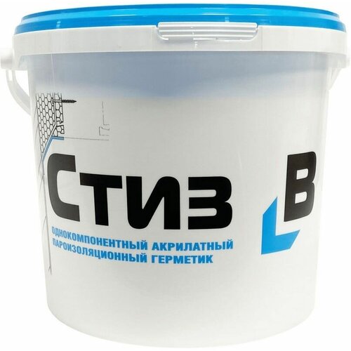 Сази Стиз В герметик акрилатный пароизоляционный для монтажа окон светло-серый (7кг) / сази Стиз B герметик акрилатный пароизоляционный для монтажа ок