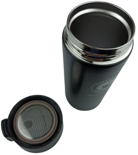 Термокружка металлическая, термостакан для чая и кофе, черная - фотография № 5
