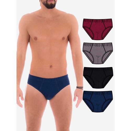 фото Трусы qutex, 4 шт., размер 50-52, синий, серый, бордовый, черный