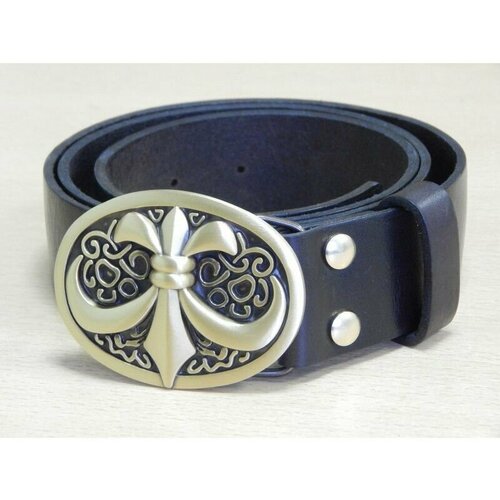 фото Ремень натуральная кожа, латунь, размер 42, длина 75 см., коричневый aristocrat.кожаные вещи