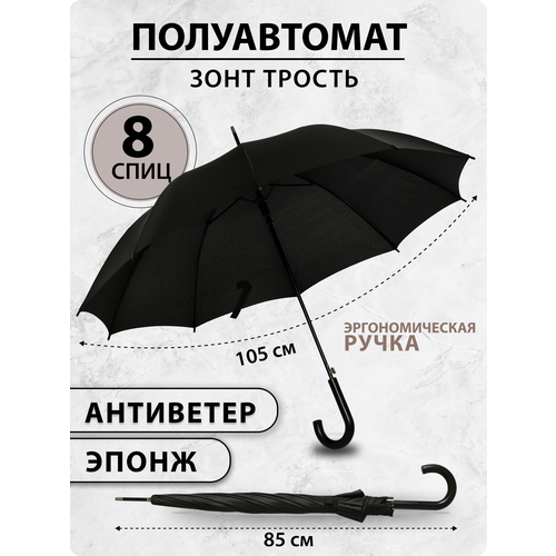 Зонт-трость Rainbrella, черный