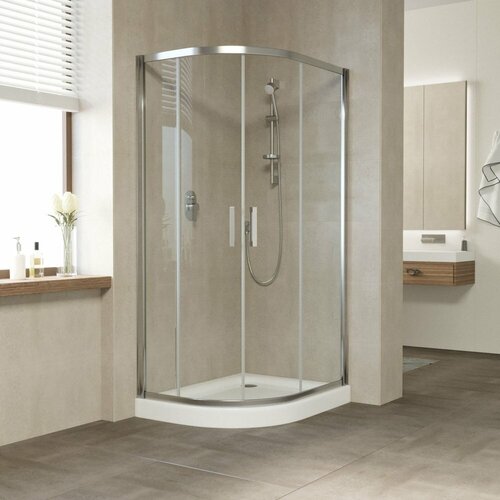 Vegas Glass Душевой уголок Vegas Glass ZS-F Tur Novo 110*100 08 01 профиль глянцевый хром, стекло прозрачное