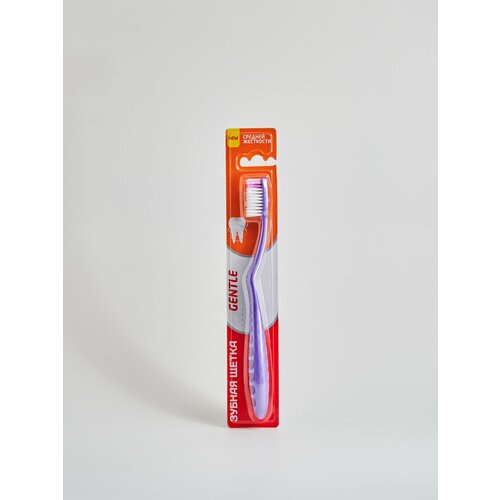 Зубная щётка Rendal Gentle, средней жесткости, фиолетовая зубная щетка rendal max fresh средней жесткости