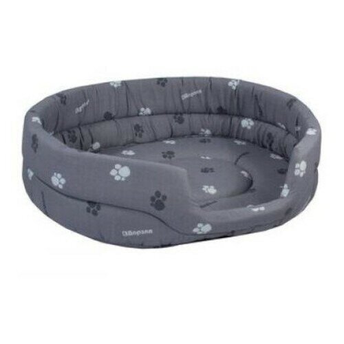 Лежак для собак Darell овальный, серый, 75x60x18 см