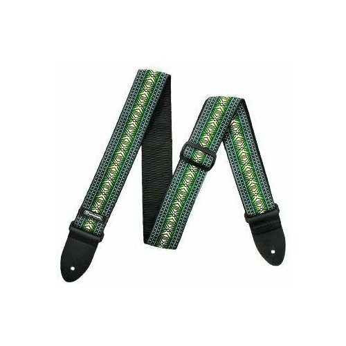 Дизайнерский ремень для гитары, жаккардовая ткань c кожей Dunlop Jacquard Matrix Green D6704GN дизайнерский ремень для гитары жаккардовая ткань c кожей dunlop jacquard catacomb d6720