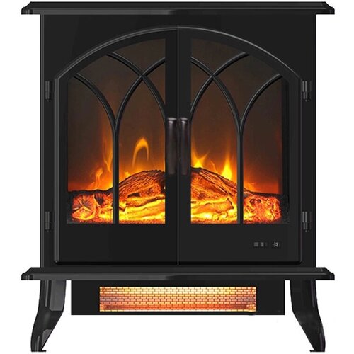 Электрокамин InterFlame Barton BL 24, две распашные дверцы, обогрев, звуковой эффект, пульт ДУ (мини-камин, электропечь)