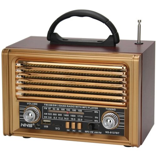 Радиоприемник в стиле ретро Радиоприемник Bluetooth портативная колонка переносная USB microSD AUX 299900₽