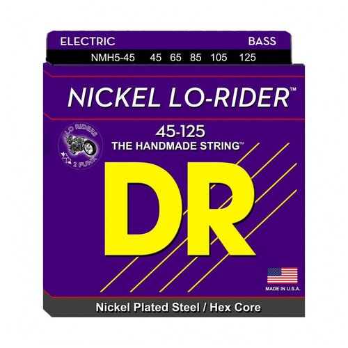 струны для бас гитары dr string nmh 45 nickel lo rider DR Strings NMH5-45 NICKEL LO-RIDER Струны для 5-струнной бас-гитары