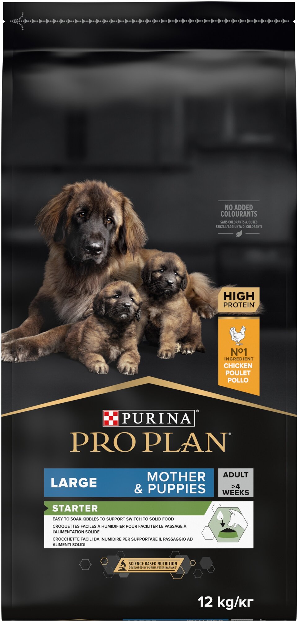 Сухой корм для щенков Purina Pro Plan Starter с курицей для крупных пород с мощным телосложением 12 кг