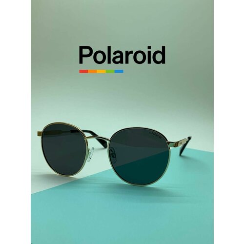 солнцезащитные очки polaroid синий Солнцезащитные очки Polaroid, золотой, серый