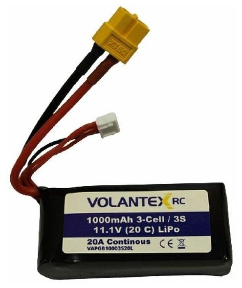 Аккумулятор Li-Po 1000mAh, 11,1V XT60 для катера Volantex RC Vector SR48 PB3109