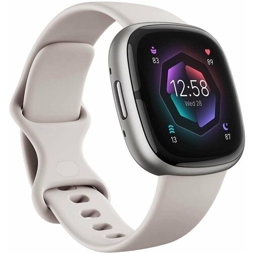 Умные часы FitBit Sense 2 Lunar White / Platinum