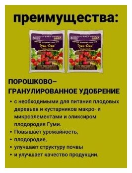 Удобрение для плодовых деревьев и кустарников для яблонь, груш, малины, винограда, крыжовника, сливы Набор 2 упаковки по 1 кг. ОЖЗ - фотография № 3