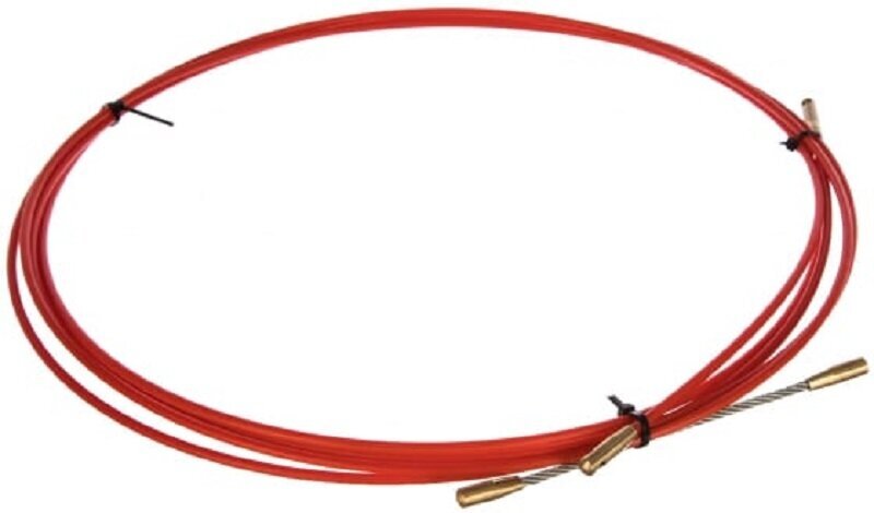 Протяжка кабельная REXANT (мини УЗК в бухте), стеклопруток, d=3,5 мм, 3 м, красная - фотография № 3