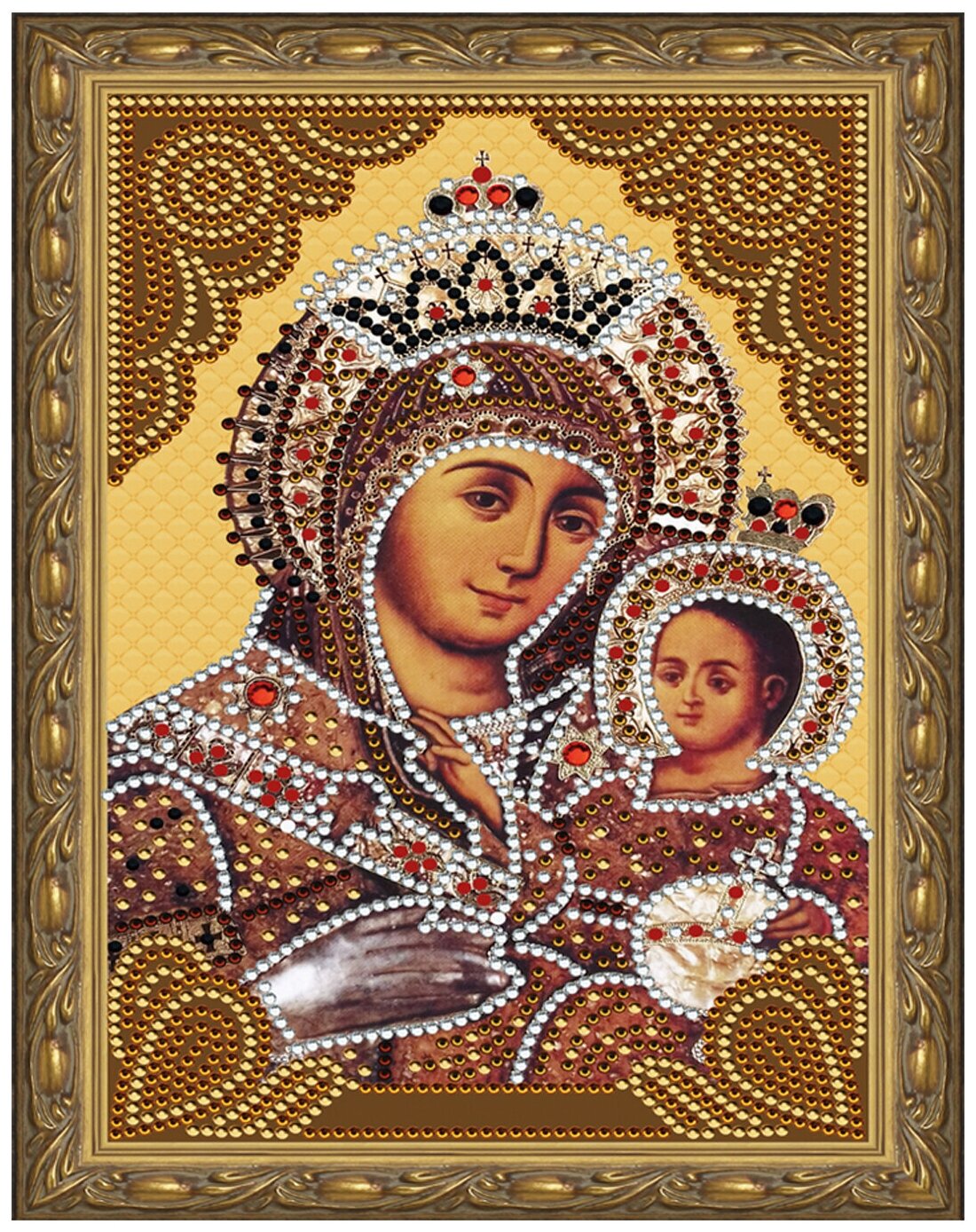 Картина 5D мозаика с нанесенной рамкой вифлеемская божия матерь (15 цветов) 20*30 см