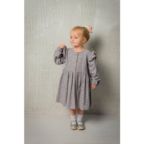 фото Платье, размер 104-110, серый blueberry одежда для детей