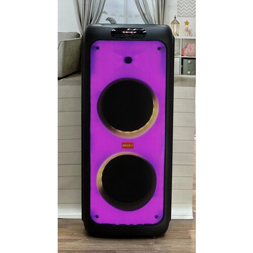 Колонка акустическая портативная Караоке CLM1103А 2 микрофонаbluetoothTWSUsbFMTF cardLine входВход для гитарыПиковая мощность 12000W 2299000₽