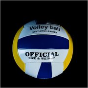 Мяч ONLYTOP, волейбольный, ПВХ, машинная сшивка, 18 панелей, размер 5, вес 230 г, цвет белый, желтый, синий