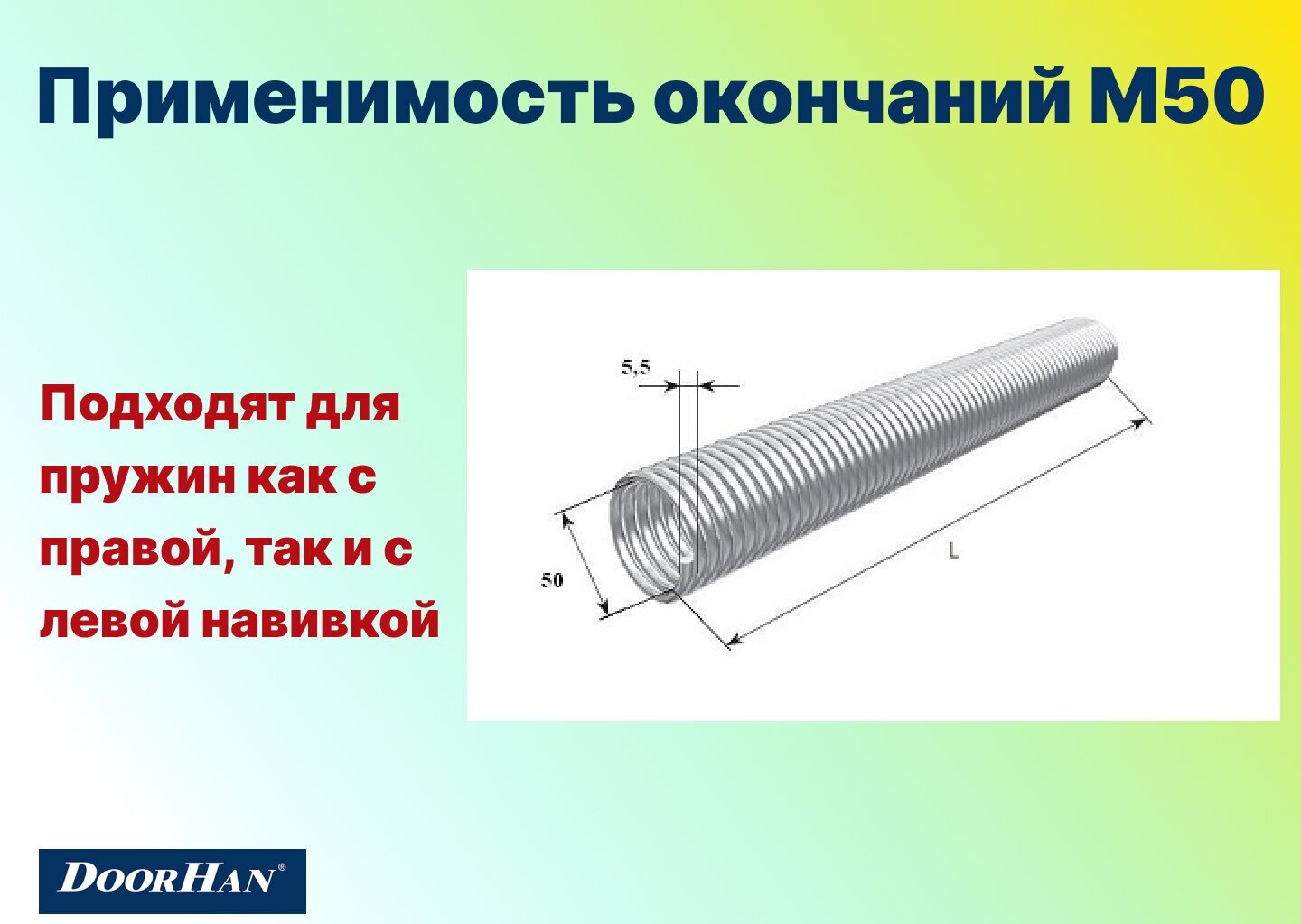 Окончание торсионной пружины М 50 для секционных ворот, DH12003 (DOORHAN) - фотография № 2