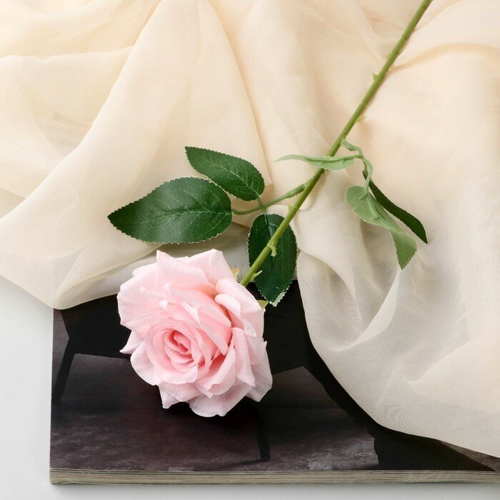 Цветы искусственные "Роза Гран При" 8х56 см розовый