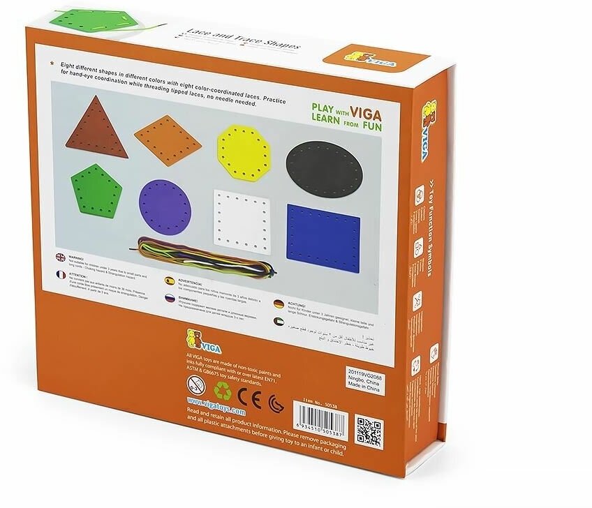 Шнуровка Viga Toys Формы (50538) - фото №6