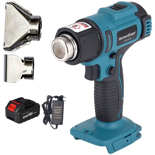 Аккумуляторный строительный фен Heimerdinger 18 В инструмент для припоя сушилка тепловентилятор с одной батареей 40 Ач 6464₽