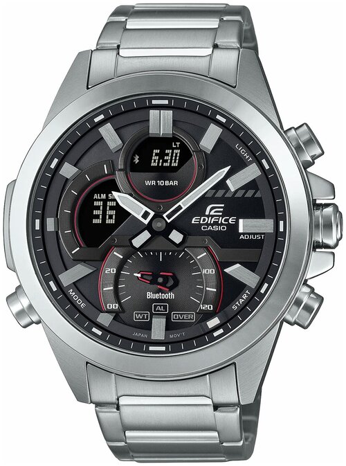 Наручные часы CASIO Edifice, черный, серебряный