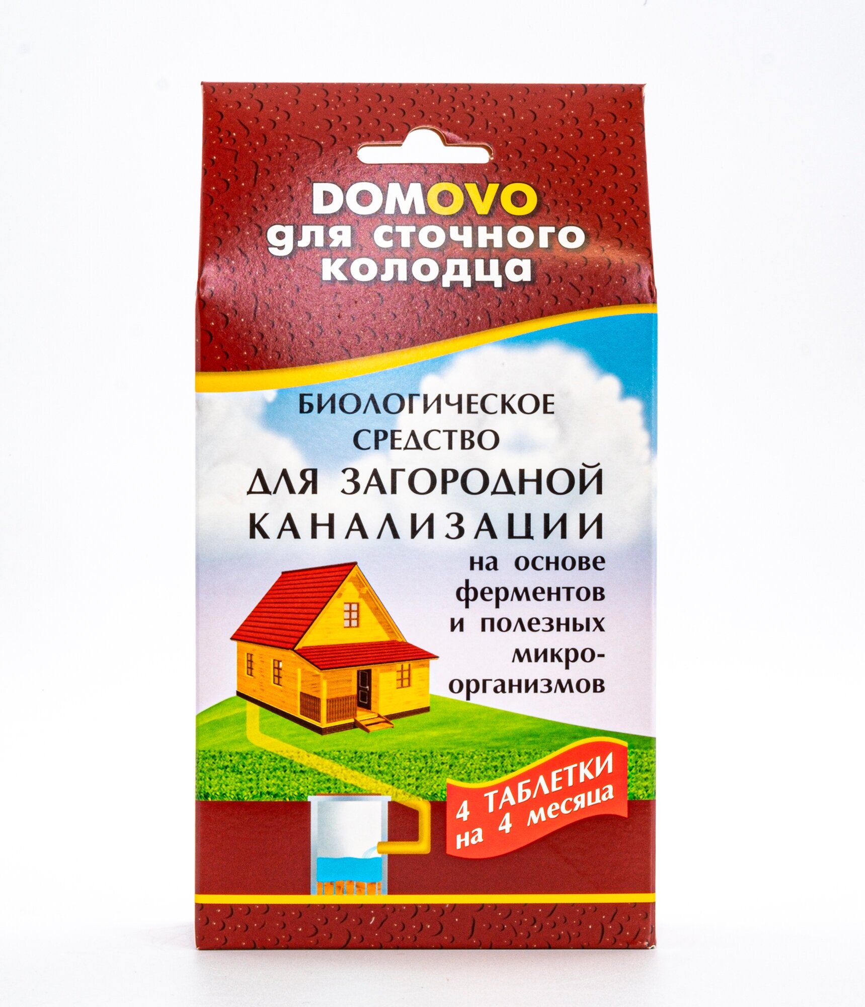 Средство для загородной канализации DOMOVO для сточного колодца 48 г. (домово микропан)