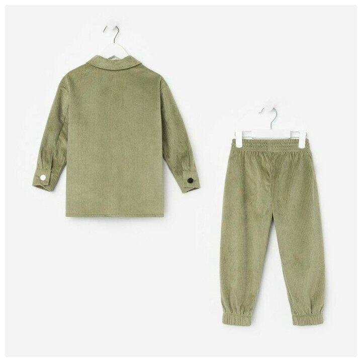 Комплект одежды Kaftan, брюки, повседневный стиль, размер 128, зеленый - фотография № 4