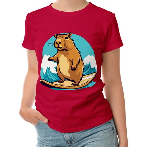 фото Футболка roly, размер s, красный