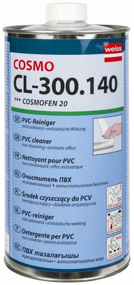 Очиститель для ПВХ Cosmo CL-300.140 (Cosmofen 20), 1 л