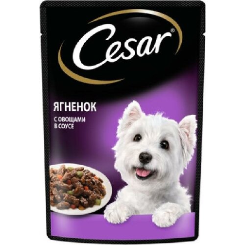 Cesar Паучи для взрослых собак с ягненком и овощами в соусе 85г 10222813 0,085 кг 43488 (31 шт)