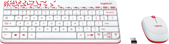 Комплект: клавиатура+мышь Logitech MK240 Wireless Combo Nano White (920-008160)